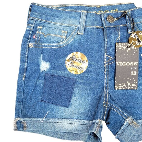 Vigoss  Girl Chelsea Denim Shorts Sz 12 - Picture 4 of 12